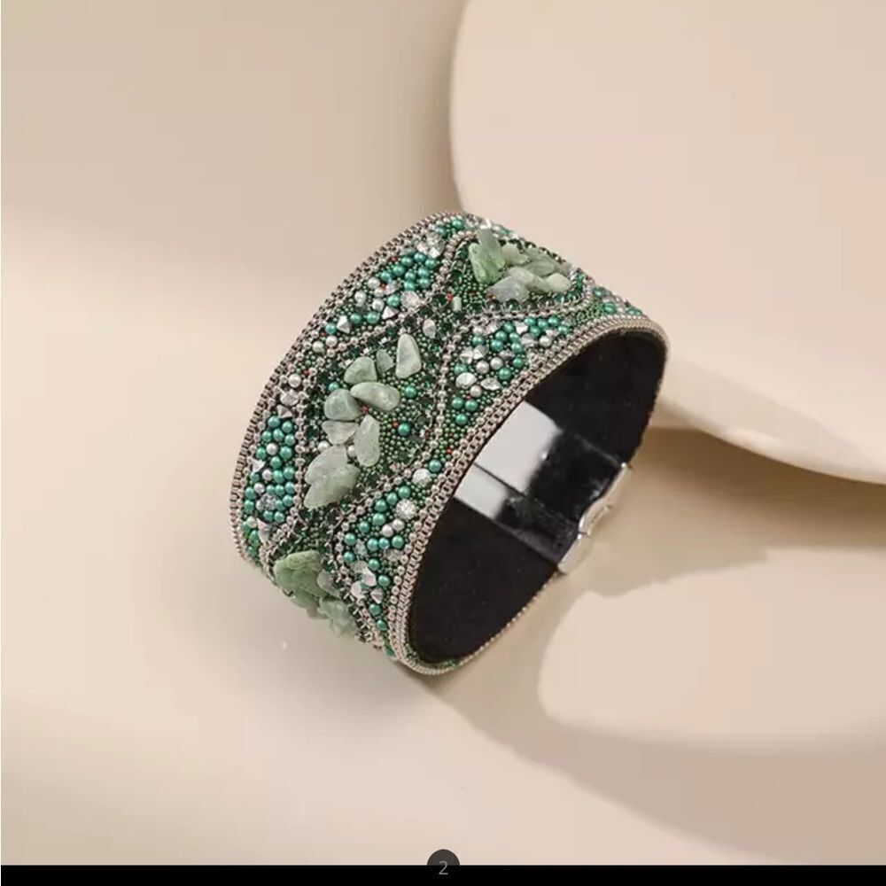 ‎GORGEOUS BEADED CUFF BANGLE
